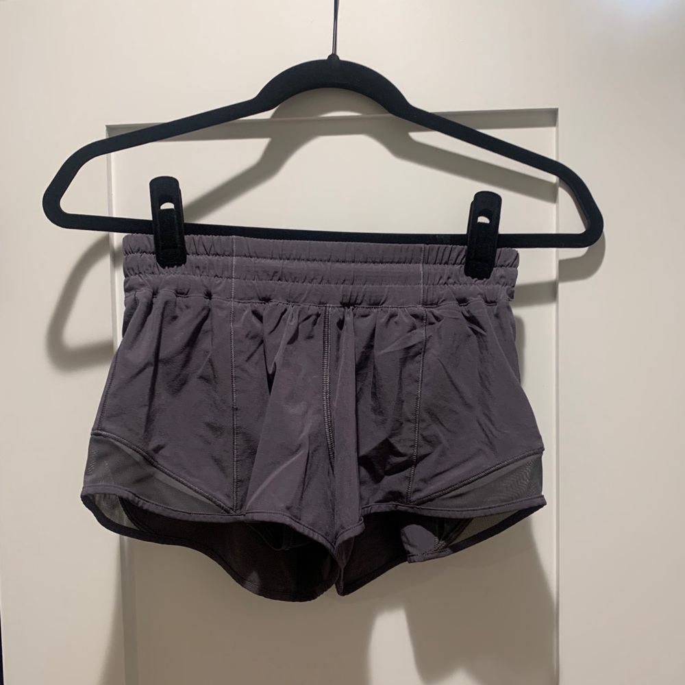 Charcoal gray running shorts